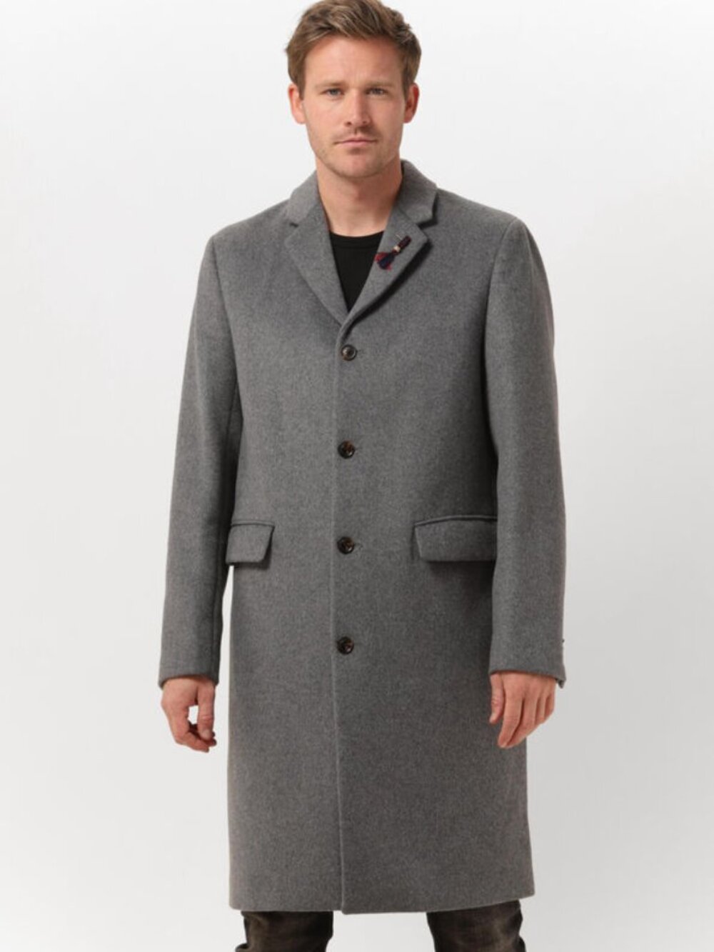 Scotch & Soda Men's Classic Mélange Wool Blend Overcoat sz XXL
